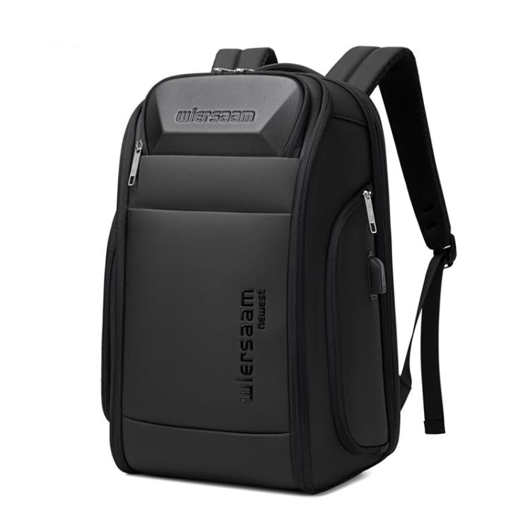 Wiersaam Men Waterproof Anti-Theft Business Backpack Travel Laptop Bag With USB Charging Port & Password Lock, Large, Middle, Small Wiersaam Men Waterproof Anti-Theft Business Backpack Travel Laptop Bag With USB Charging Port & Password Lock, Large, Middle, Small